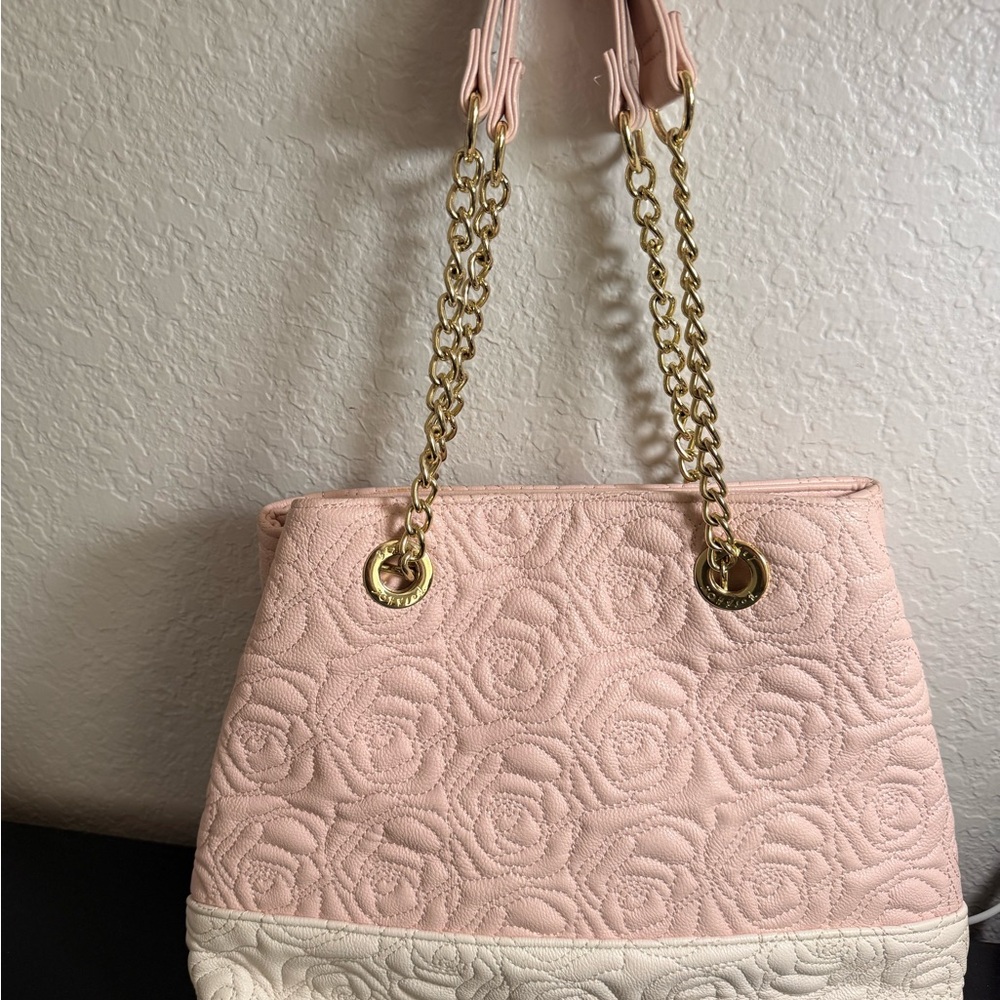 Betsey Johnson Blush Floral Shoulder Bag - Picture 2 of 9